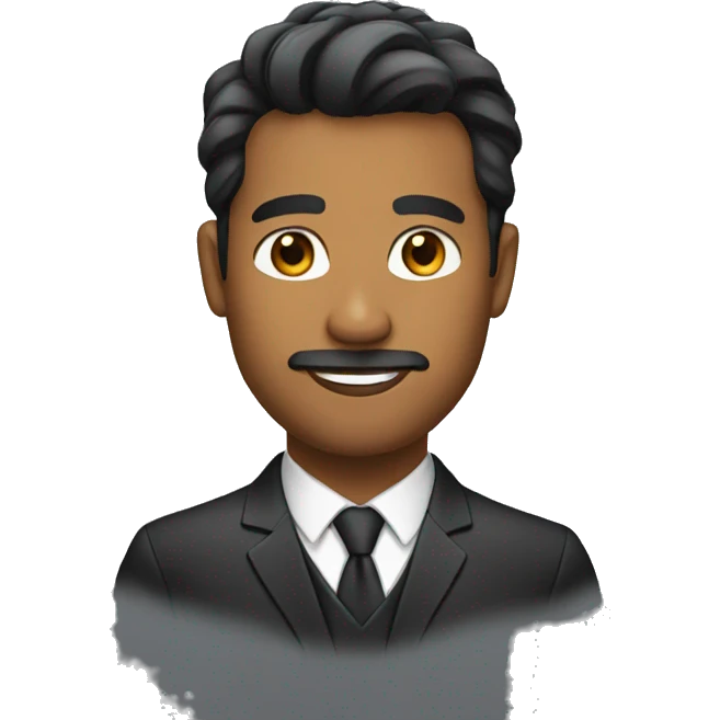 brown man in a suit emoji