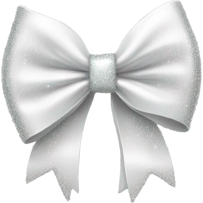 White sparkley bow emoji