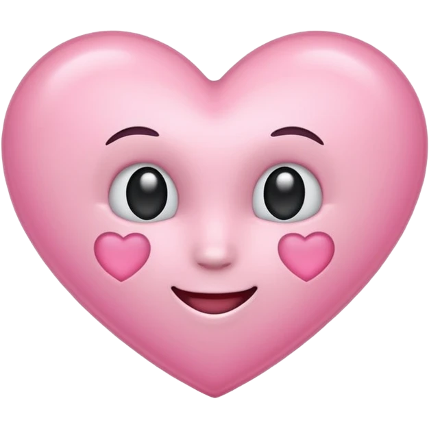 Licht roze hart zonder gezicht emoji