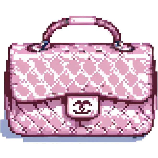 a pink Chanel purse emoji