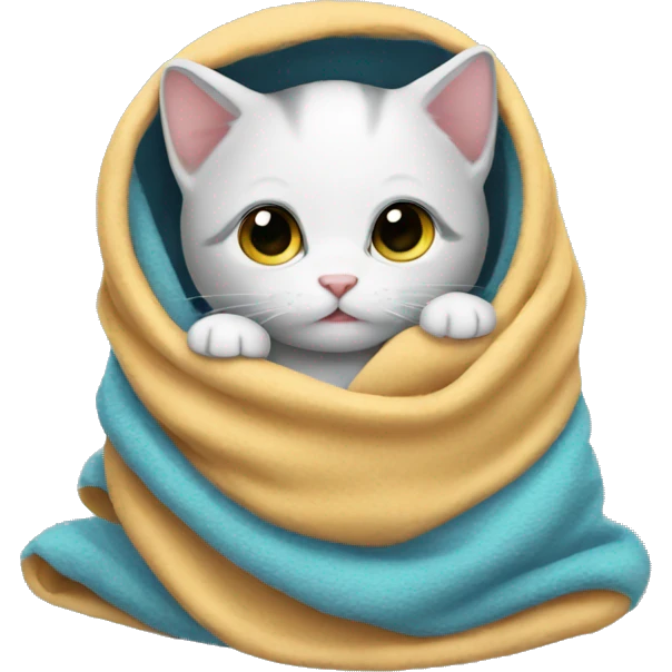 kitten in blanket  emoji
