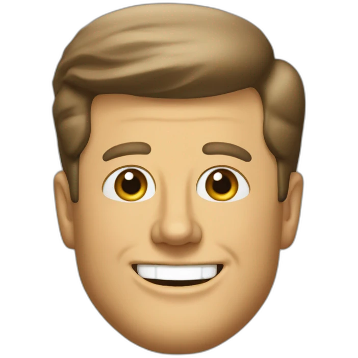 smiling John Fitzgerald Kennedy face emoji