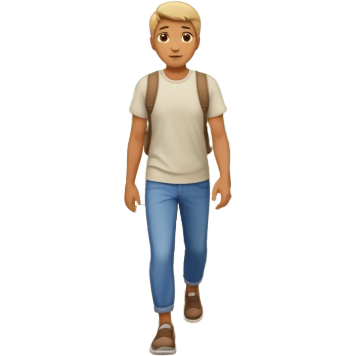 walk IN THE GARDEN on a path (keep the background) emoji