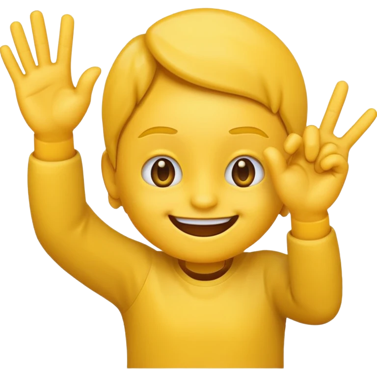 Normal emoji smiling and flipping off with both hands emoji