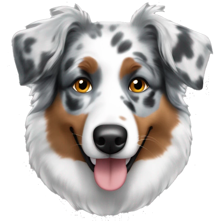 Australian shepherd dog blue merle  emoji