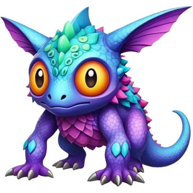 Randomly-colored colorful Fakémon-creature emoji