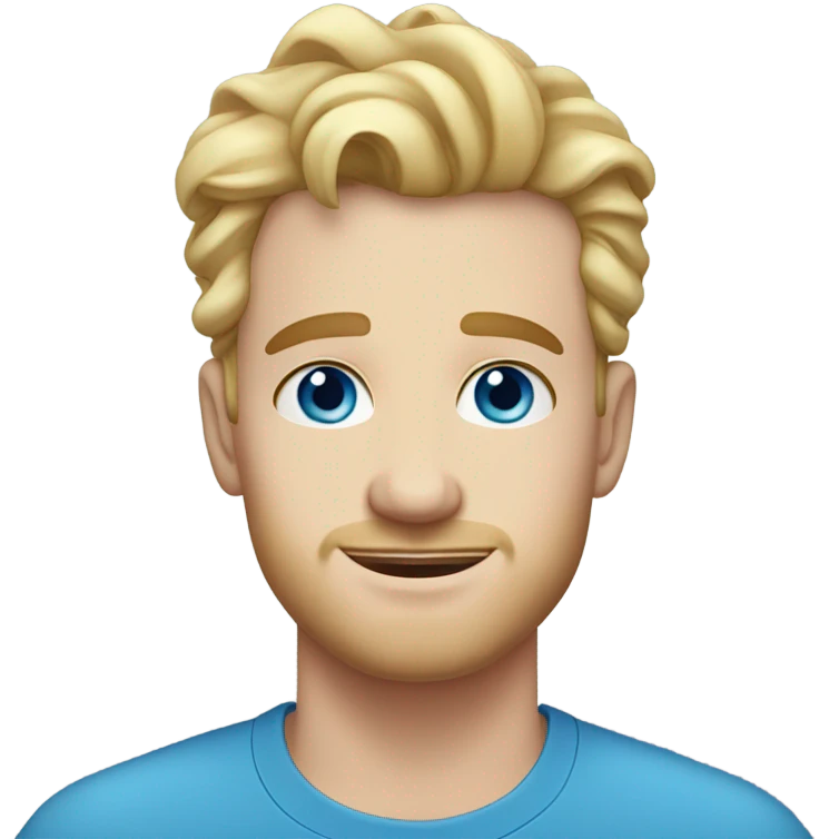 light curl blonde 30yo man blue eyed pale skin emoji