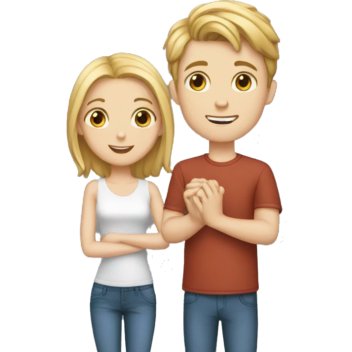 white boy proposing white girl  emoji