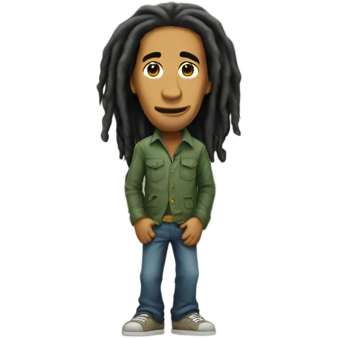 Bob Marley standing  emoji