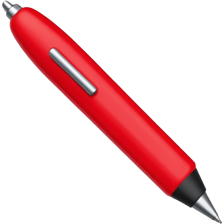 Red 3D plasticine pen emoji