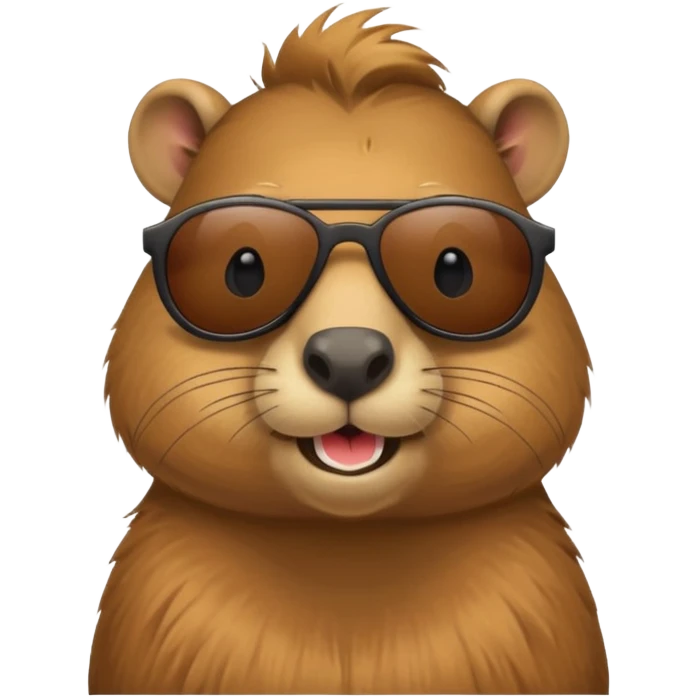 Quiero un capibara sonriendo Cat wearing sunglasses emoji