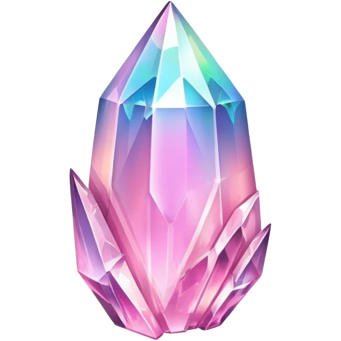 Pink iridescent nebula crystal shard emoji