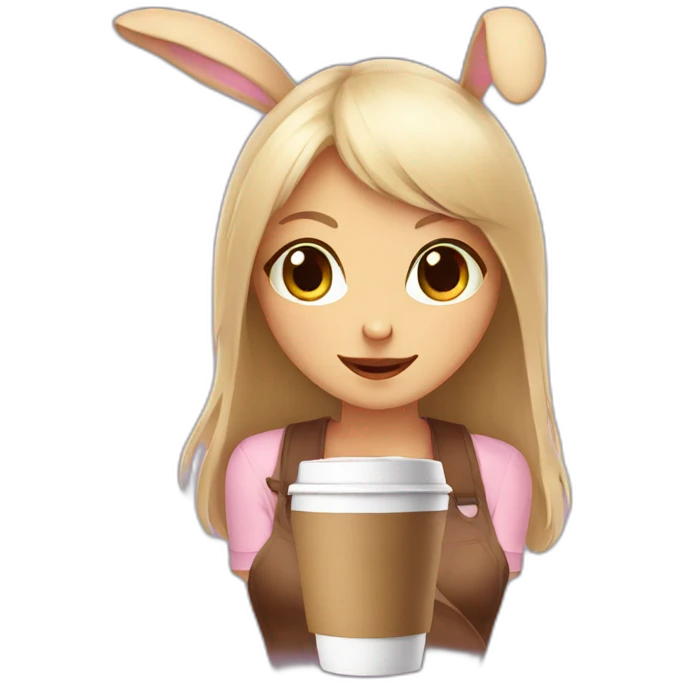 coffee bunny girl emoji
