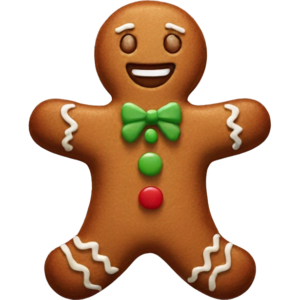 Gingerbread man emoji