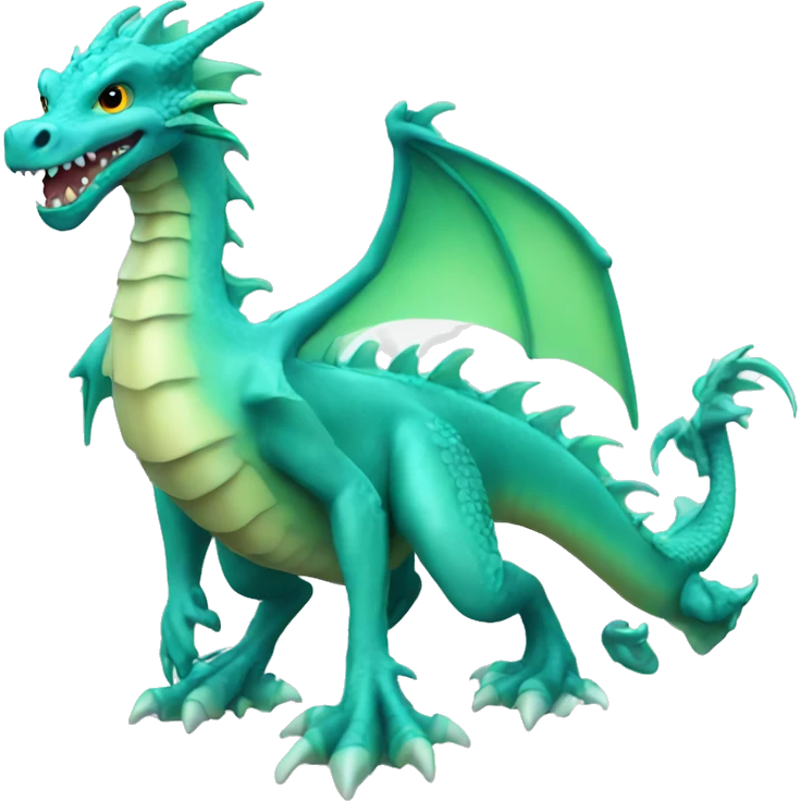 aqua dragon in full growth emoji