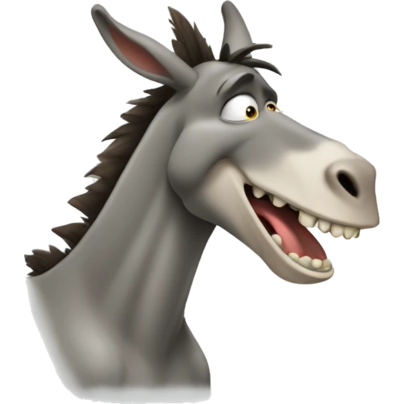Donkey sneezing on dinosaur  emoji