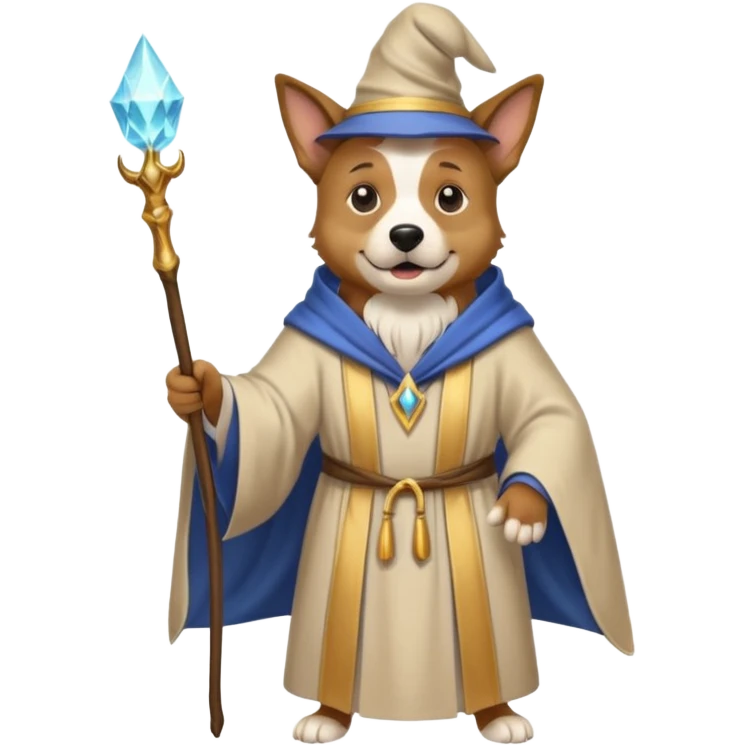 Dog wizard emoji