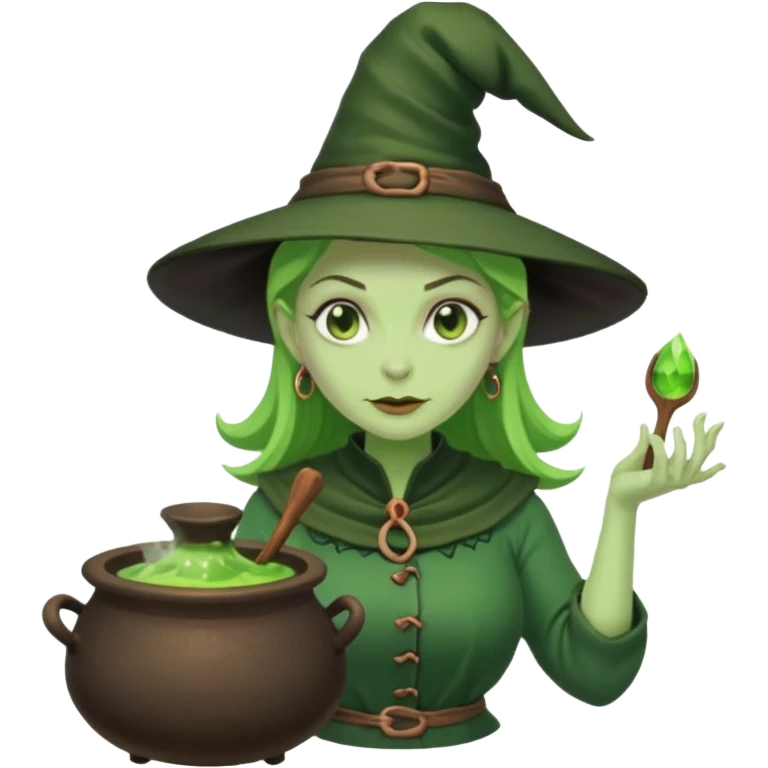 green witch cooking potion emoji