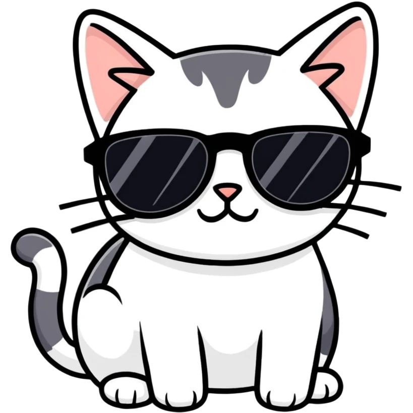 Cat with sunglasses emoji