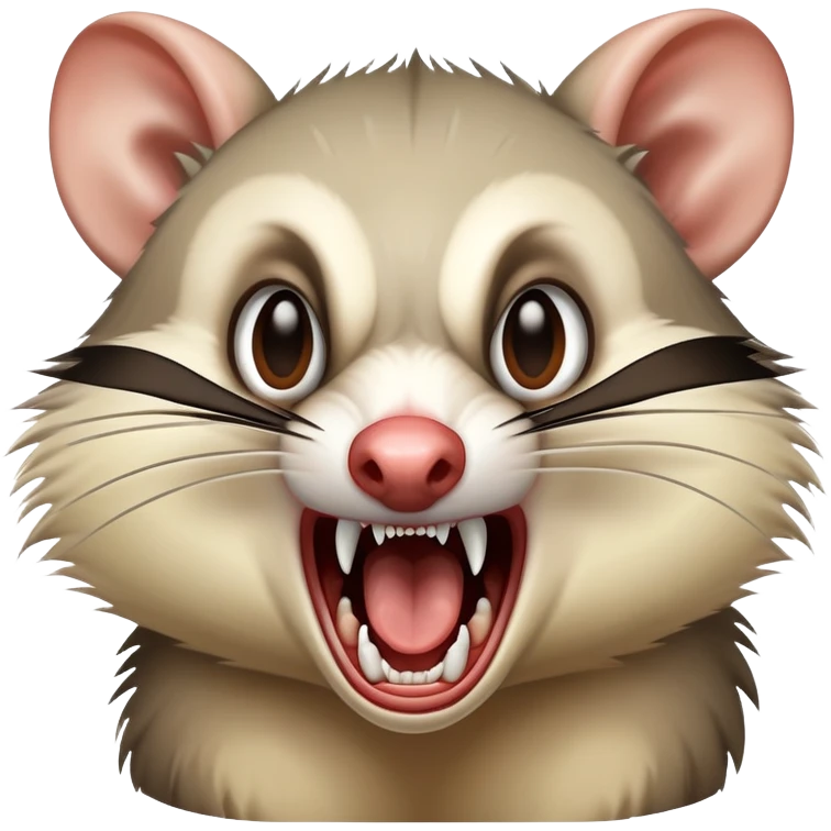 Screaming opossum  emoji