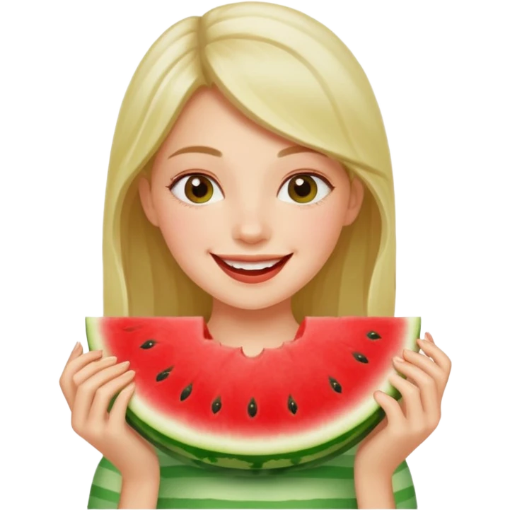 girl who loves melon emoji