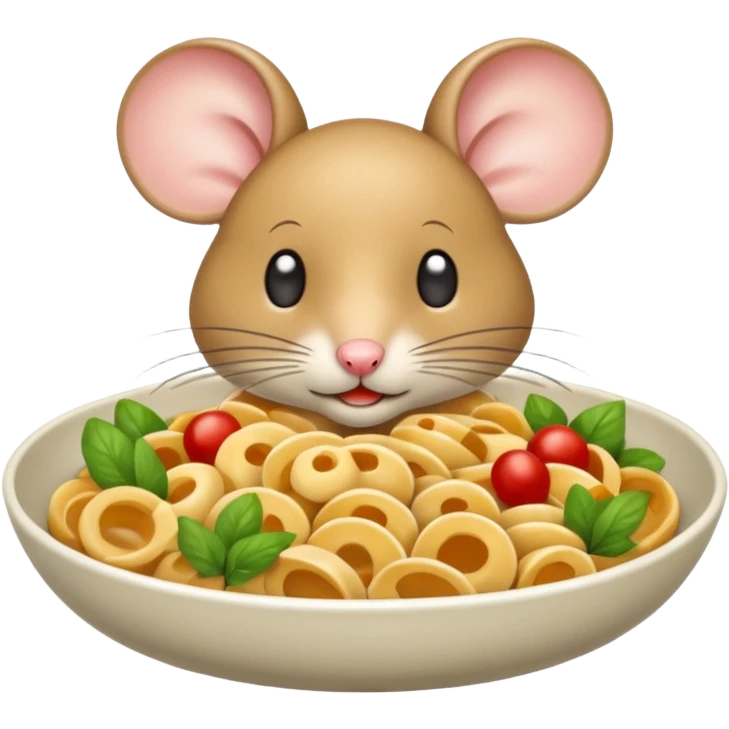 Mouse fertada dish of food emoji
