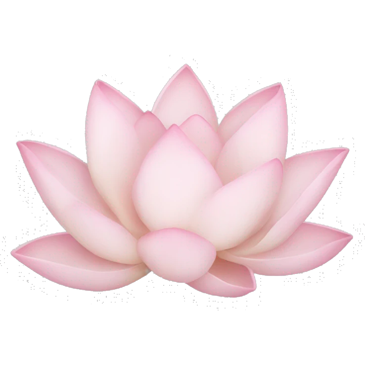 Pale pink lotus emoji