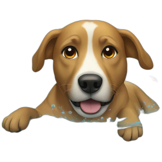 Dog swimming emoji