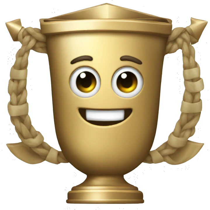 Ship holding a trophy emoji