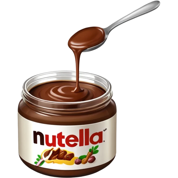 Nutella with a spoon emoji