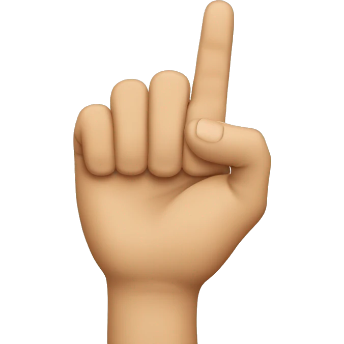 Hand with index finger raised emoji