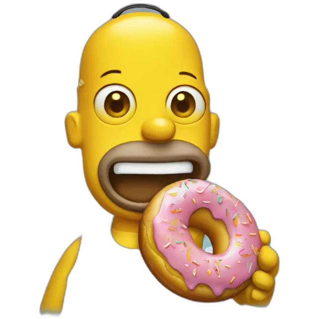 Homer with a donut emoji