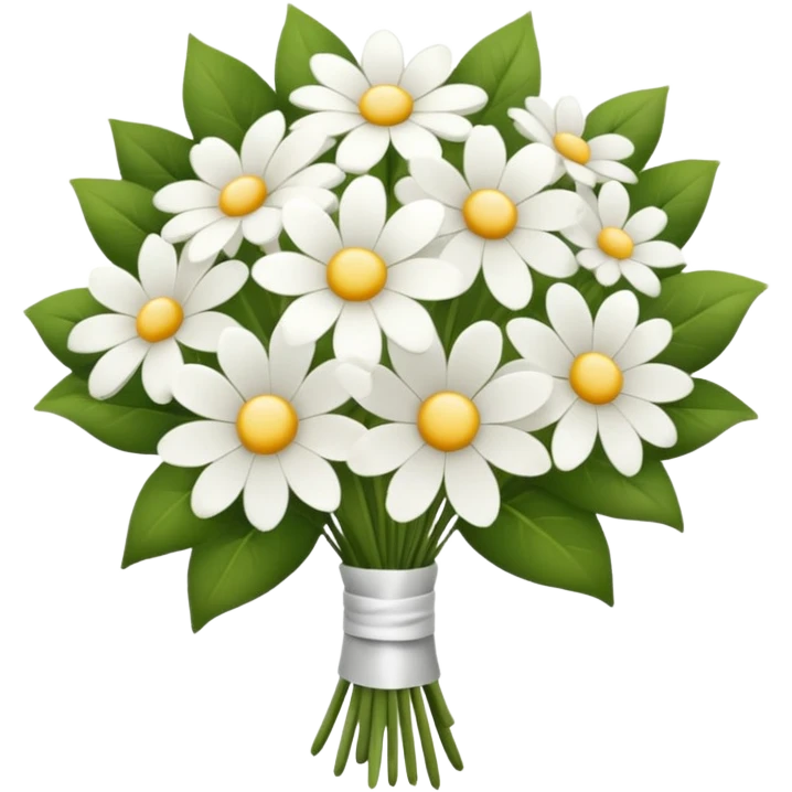 white bouquet emoji
