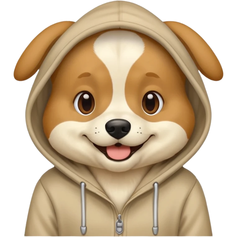 Dog wearing a hoodie  emoji