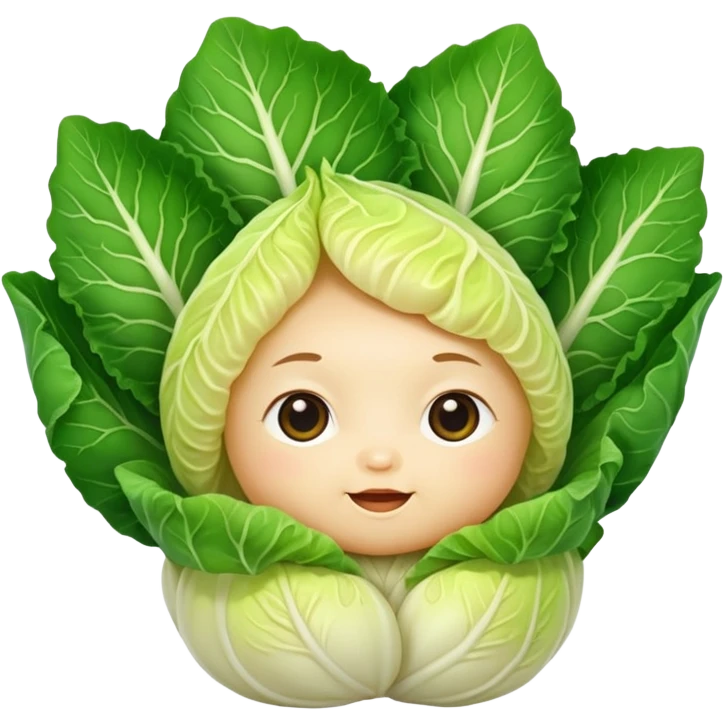 while yellowish baby Chinese cabbage emoji