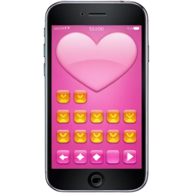 pink phone screen emoji