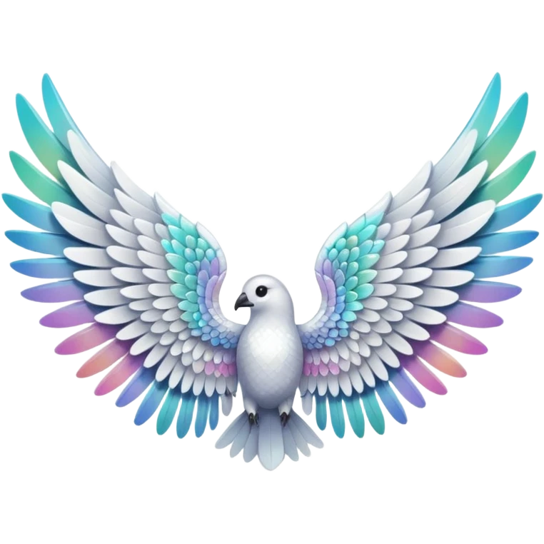glitter wings white emoji