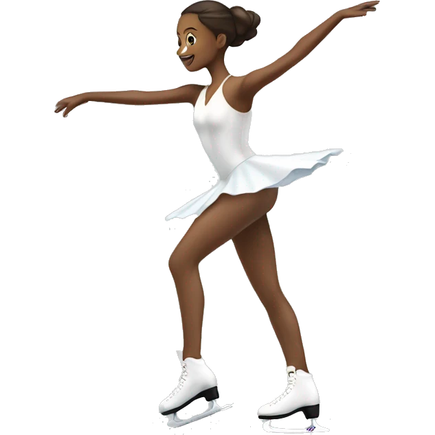 Female figure skater doing a layback spin emoji