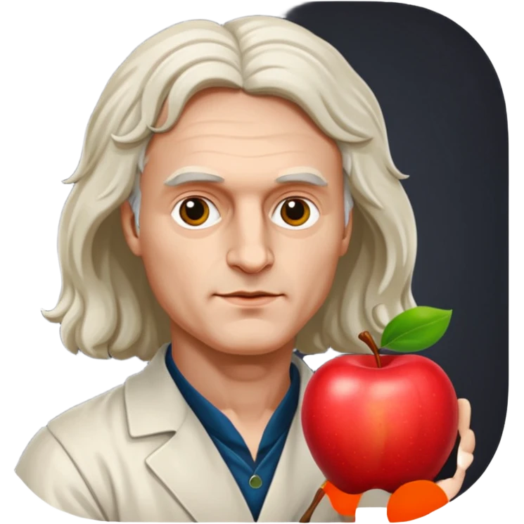 isaac newton hold an apple emoji