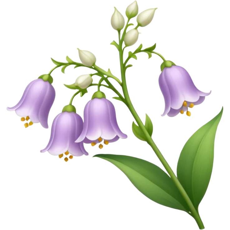 Light purple lily of the valley  emoji