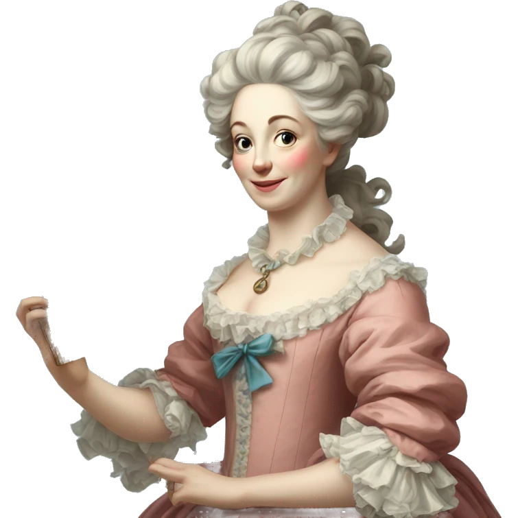 Rococo painting of woman emoji