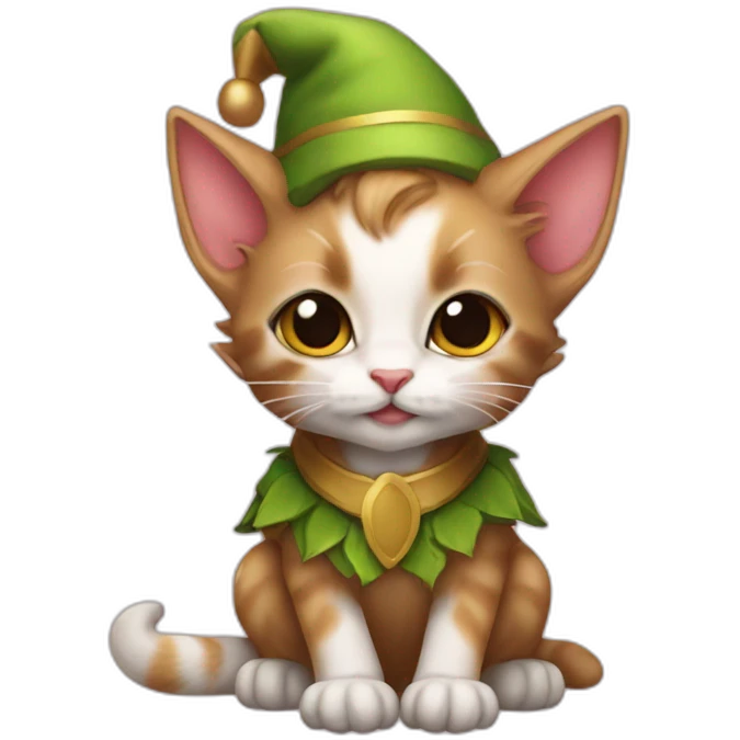 kitten elf emoji