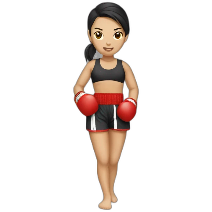 muay thai female emoji
