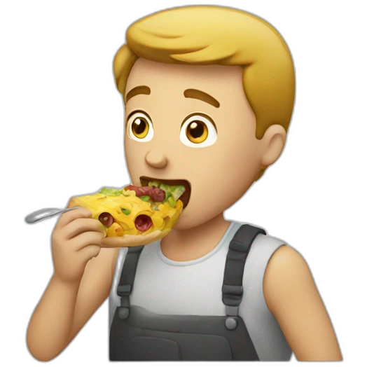 man eating emoji