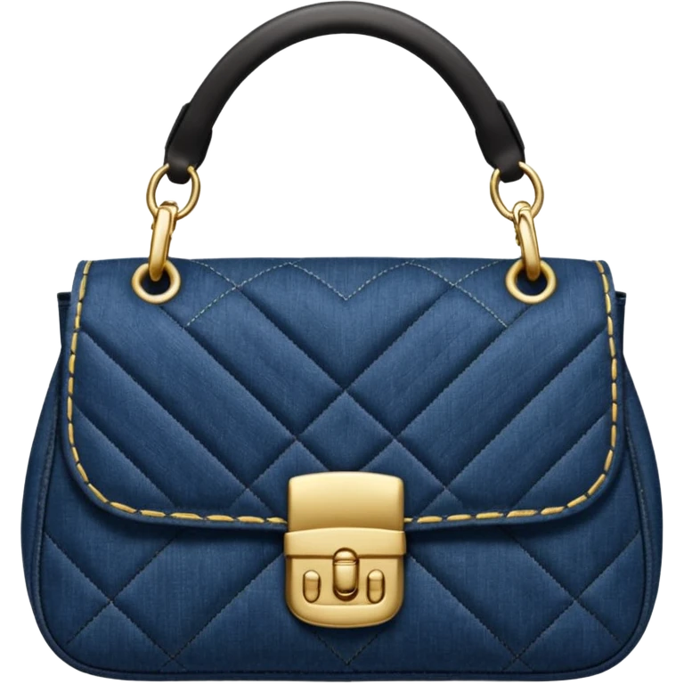 Hyperrealistic, mirco-detailed, Diesel
Black Charm-D Quilted Denim Shoulder M Bag, isolated, rendering,  emoji