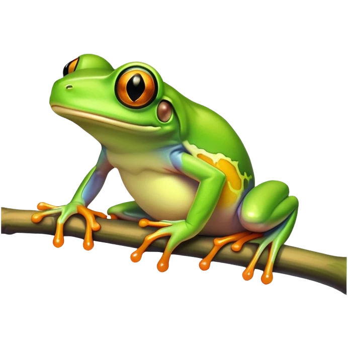 cute green tree frog emoji
