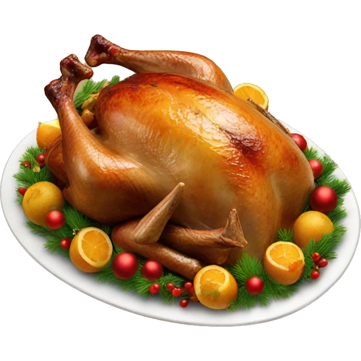 Christmas turkey dish emoji