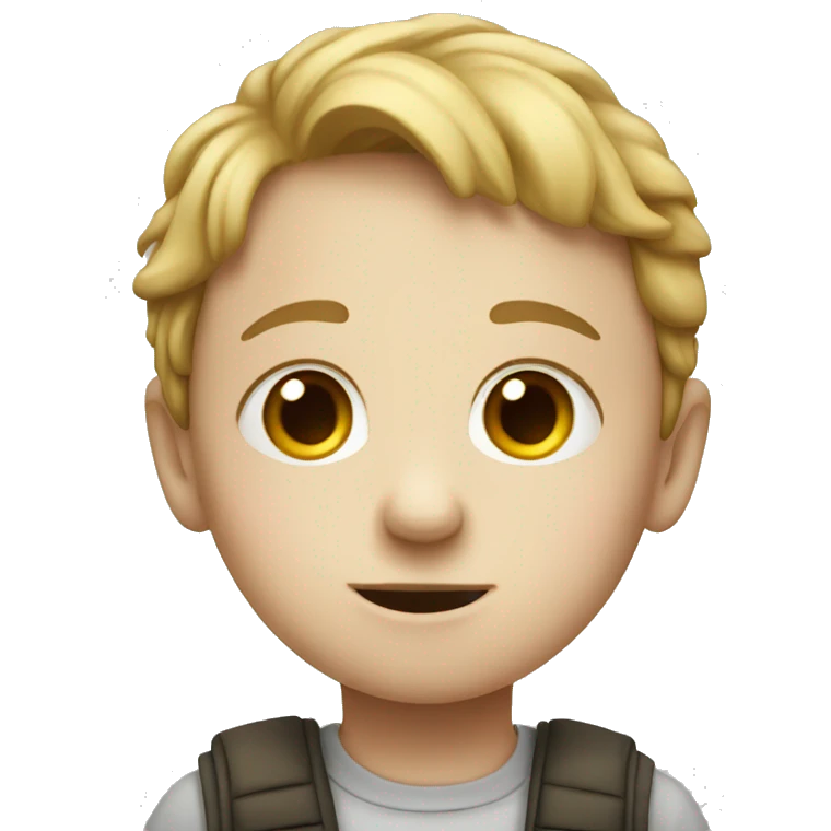 a white child with a big nose emoji