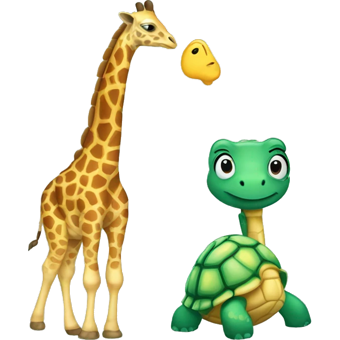 Turtle and giraffe  emoji