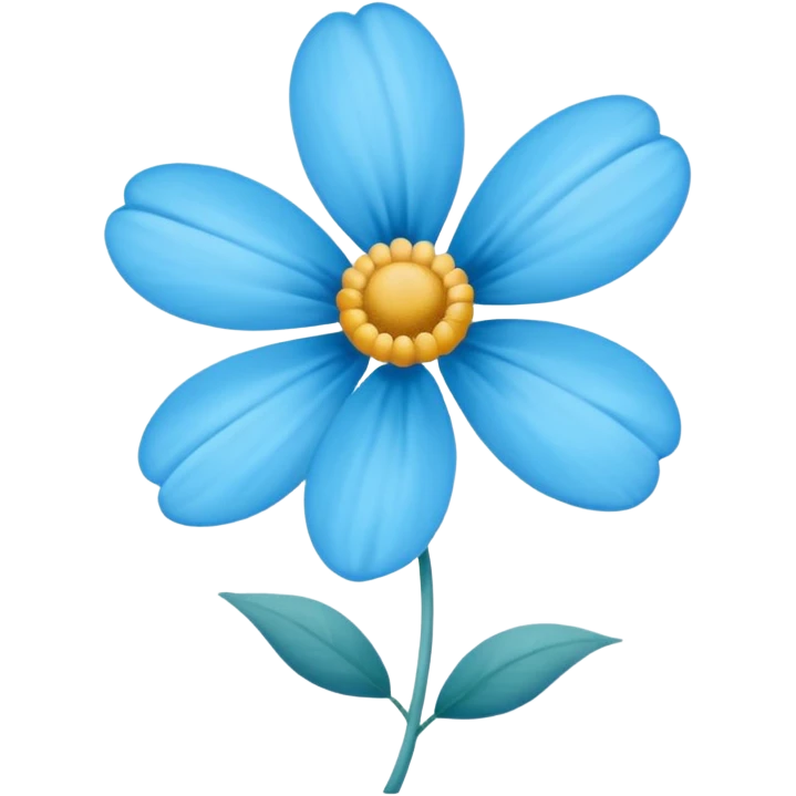 Flores azules emoji